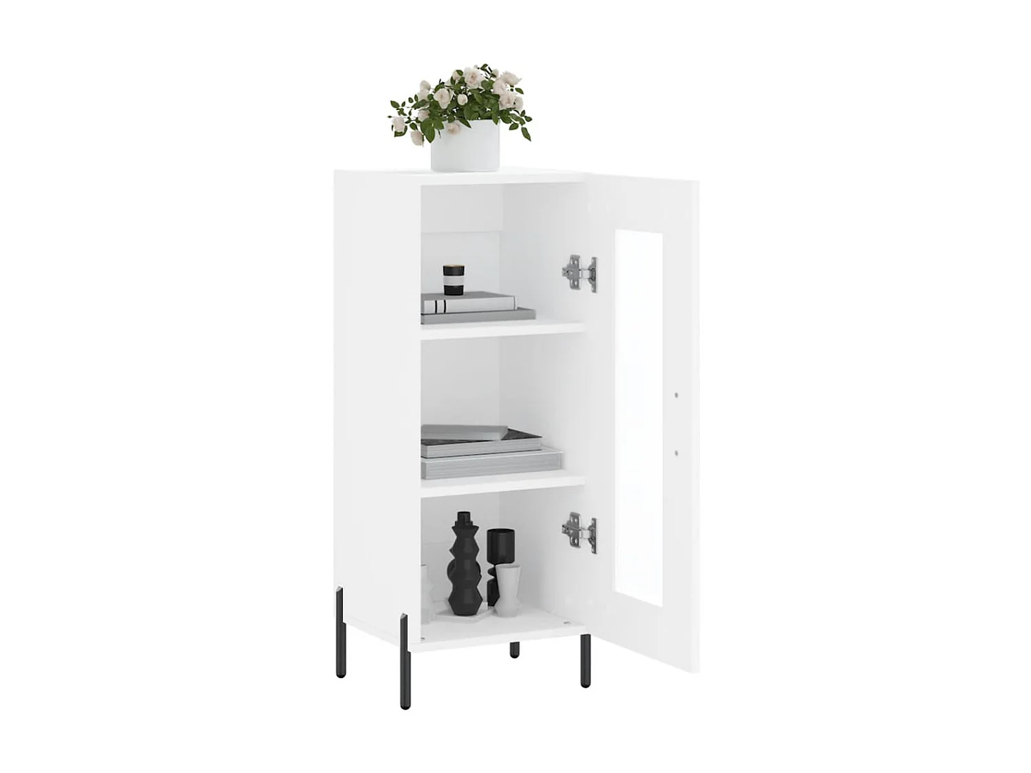 Sideboard Weiß Anrichte 34,5x34x90 cm Holzwerkstoff -RM80129