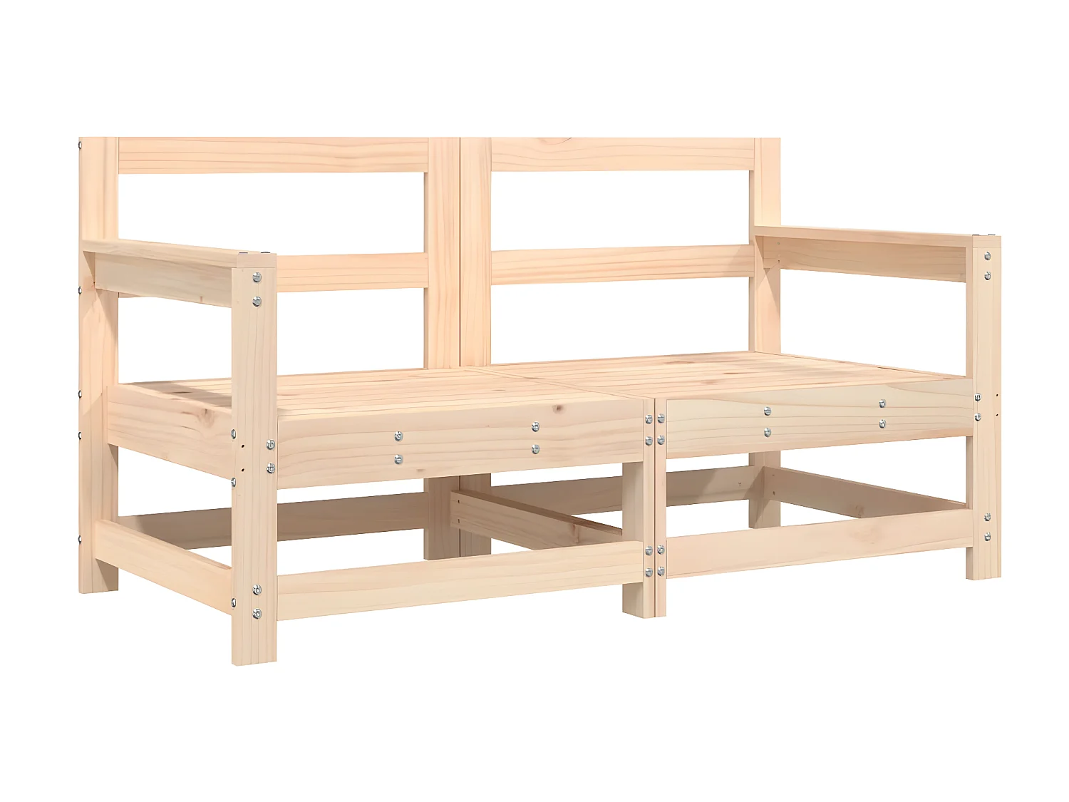 lot de 2 Chaises de jardin avec coussins bois de pin massif PWRS46128