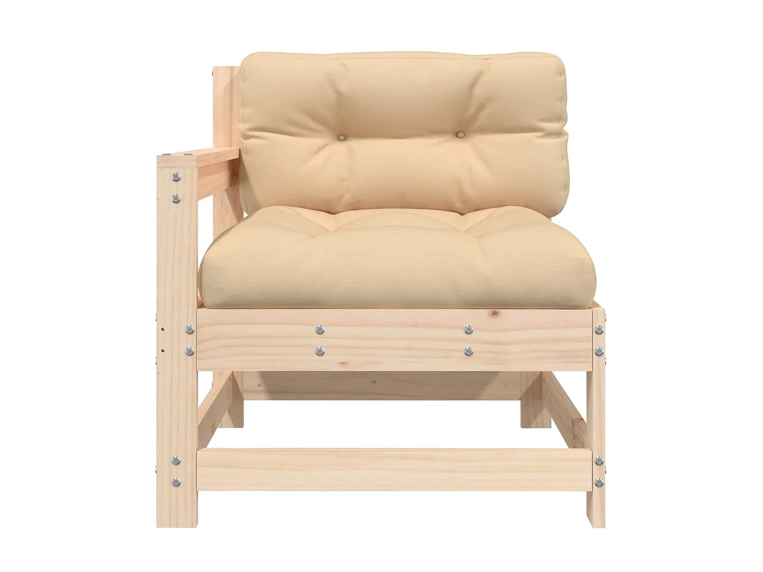 lot de 2 Chaises de jardin avec coussins bois de pin massif PWRS46128