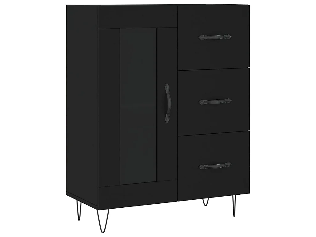 Sideboard Schwarz Anrichte 69,5x34x90 cm Holzwerkstoff -RM95591