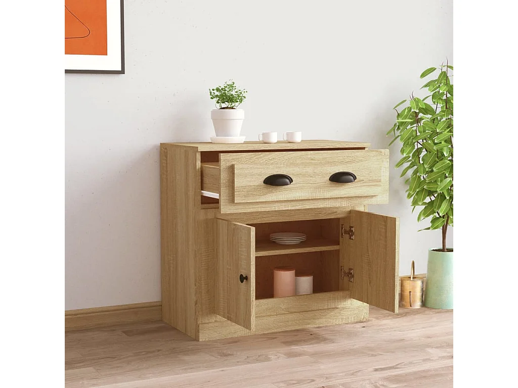 Sideboard Anrichte Sonoma-Eiche 70x35,5x67,5 cm Holzwerkstoff -RM99351