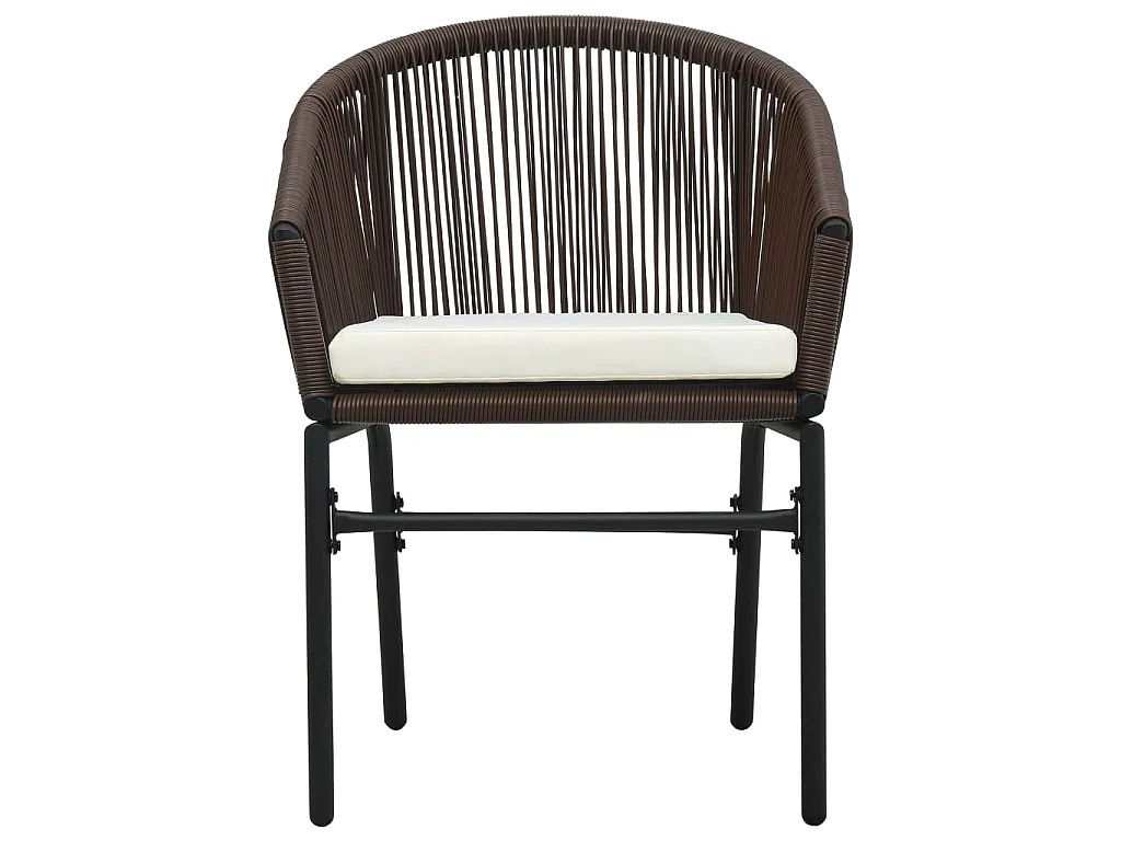 Chaises de jardin 2 pcs Marron Rotin PE SEF84499