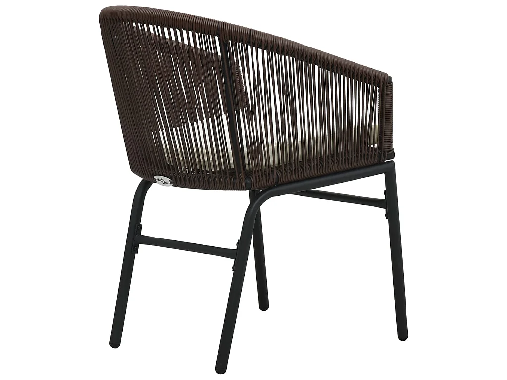 Chaises de jardin 2 pcs Marron Rotin PE SEF84499