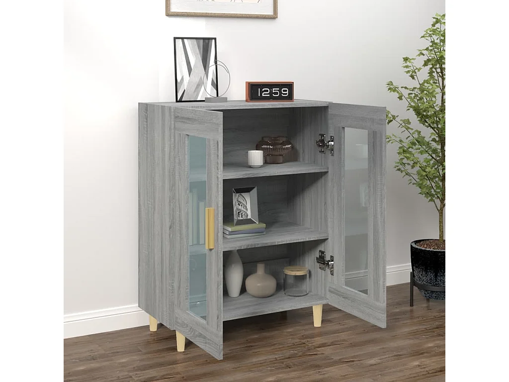 Sideboard Grau Sonoma - Lowboard 69,5x34x90 cm Holzwerkstoff -RM19546