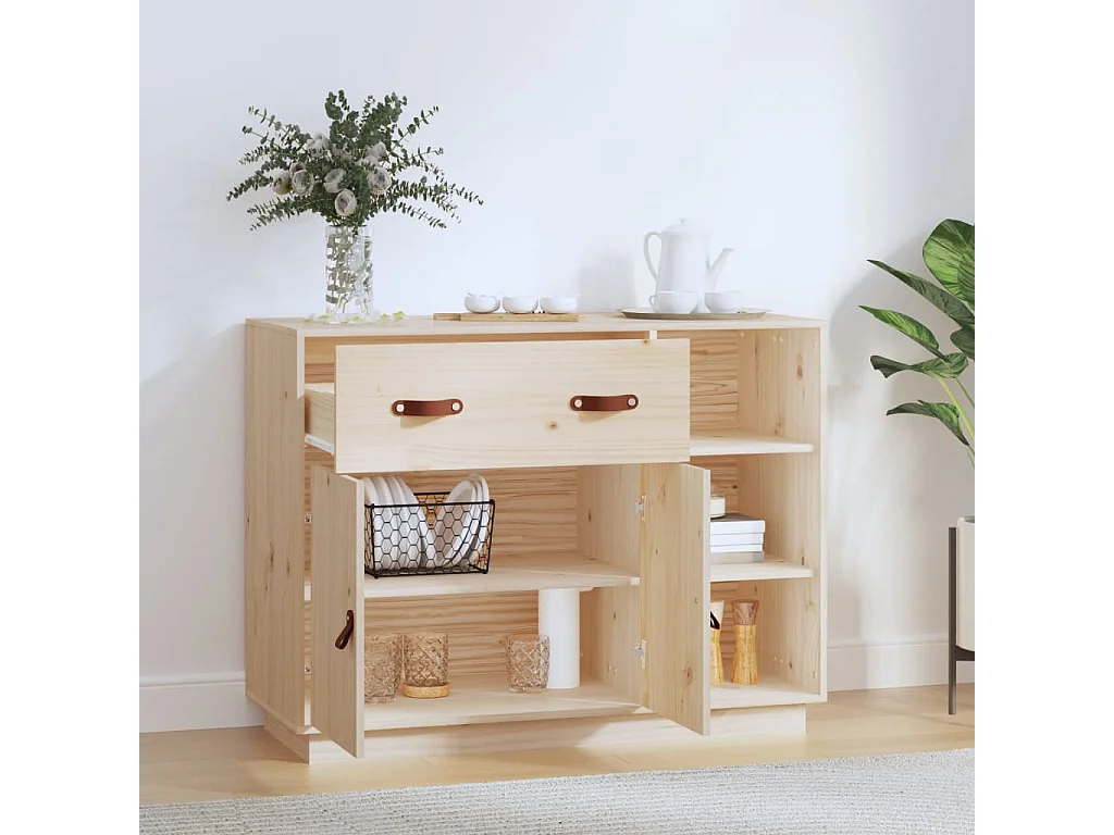 Sideboard Lowboard - 98,5x40x75 cm Massivholz Kiefer -RM31224