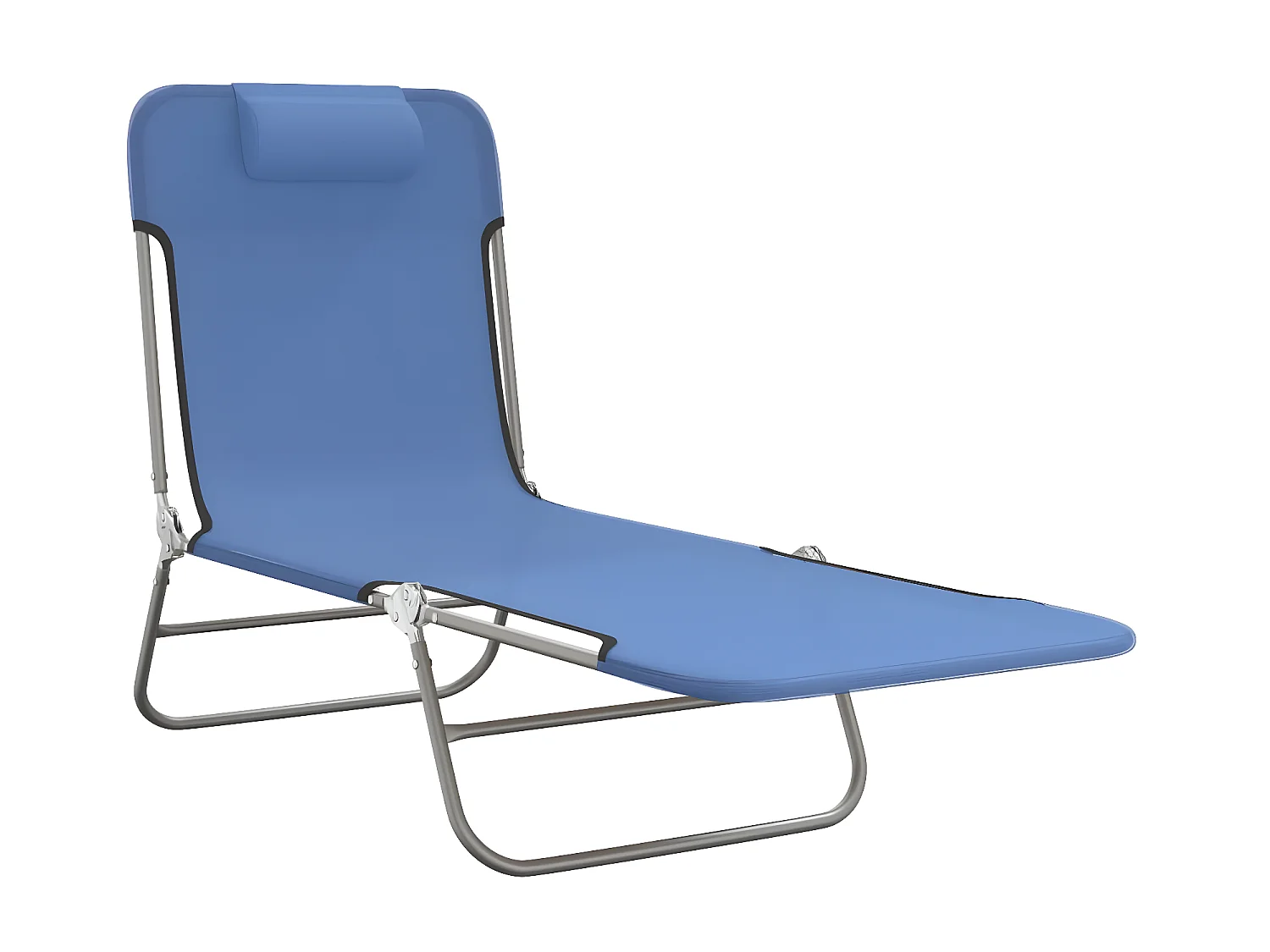 Espreguiçadeiras dobráveis 2 pcs textilene e aço azul PT526491