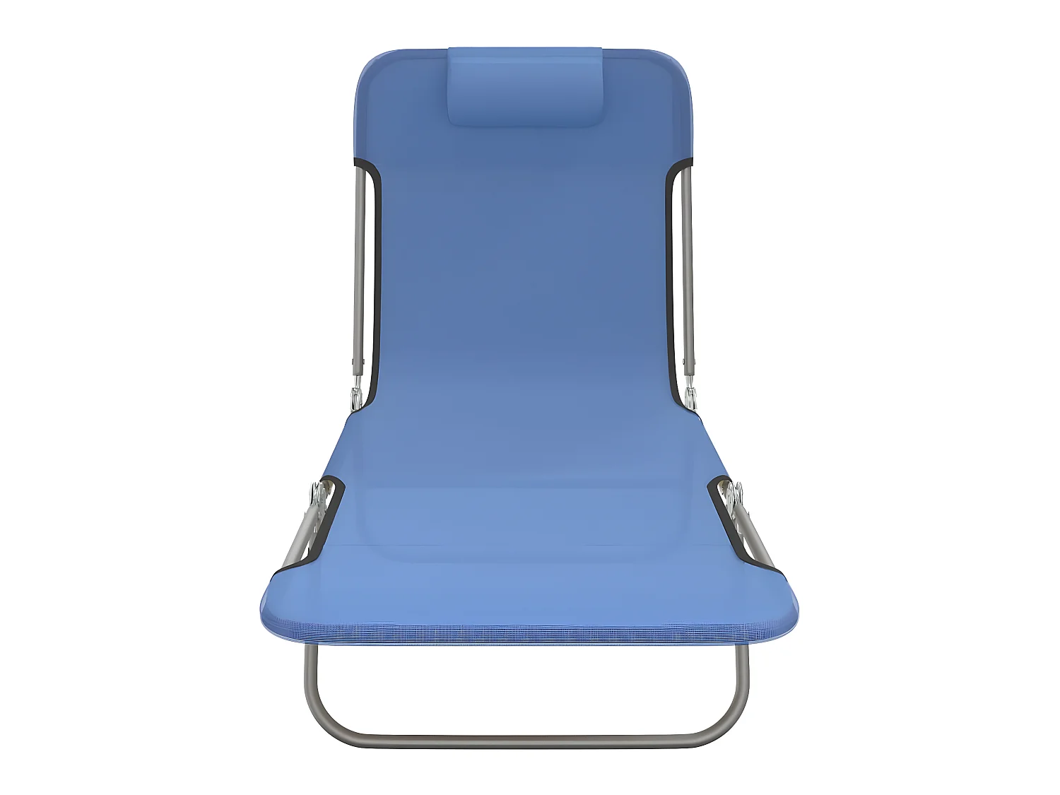 Tumbonas plegables 2 uds acero y textilene azul ES55552