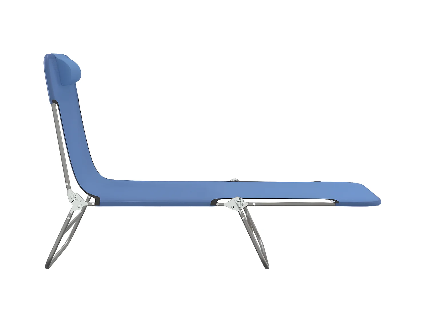 Tumbonas plegables 2 uds acero y textilene azul ES55552