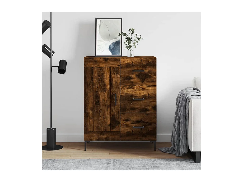 Sideboard Anrichte Räuchereiche 69,5x34x90 cm Holzwerkstoff -RM13676