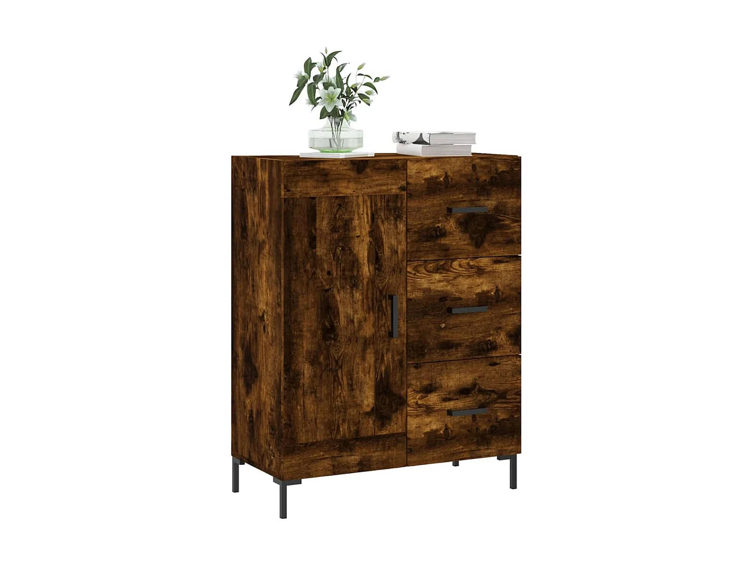 Sideboard Anrichte Räuchereiche 69,5x34x90 cm Holzwerkstoff -RM13676
