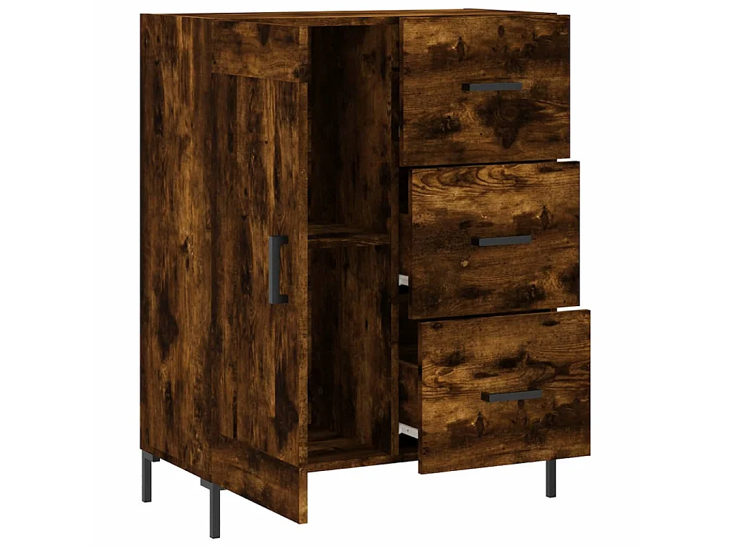 Sideboard Anrichte Räuchereiche 69,5x34x90 cm Holzwerkstoff -RM13676