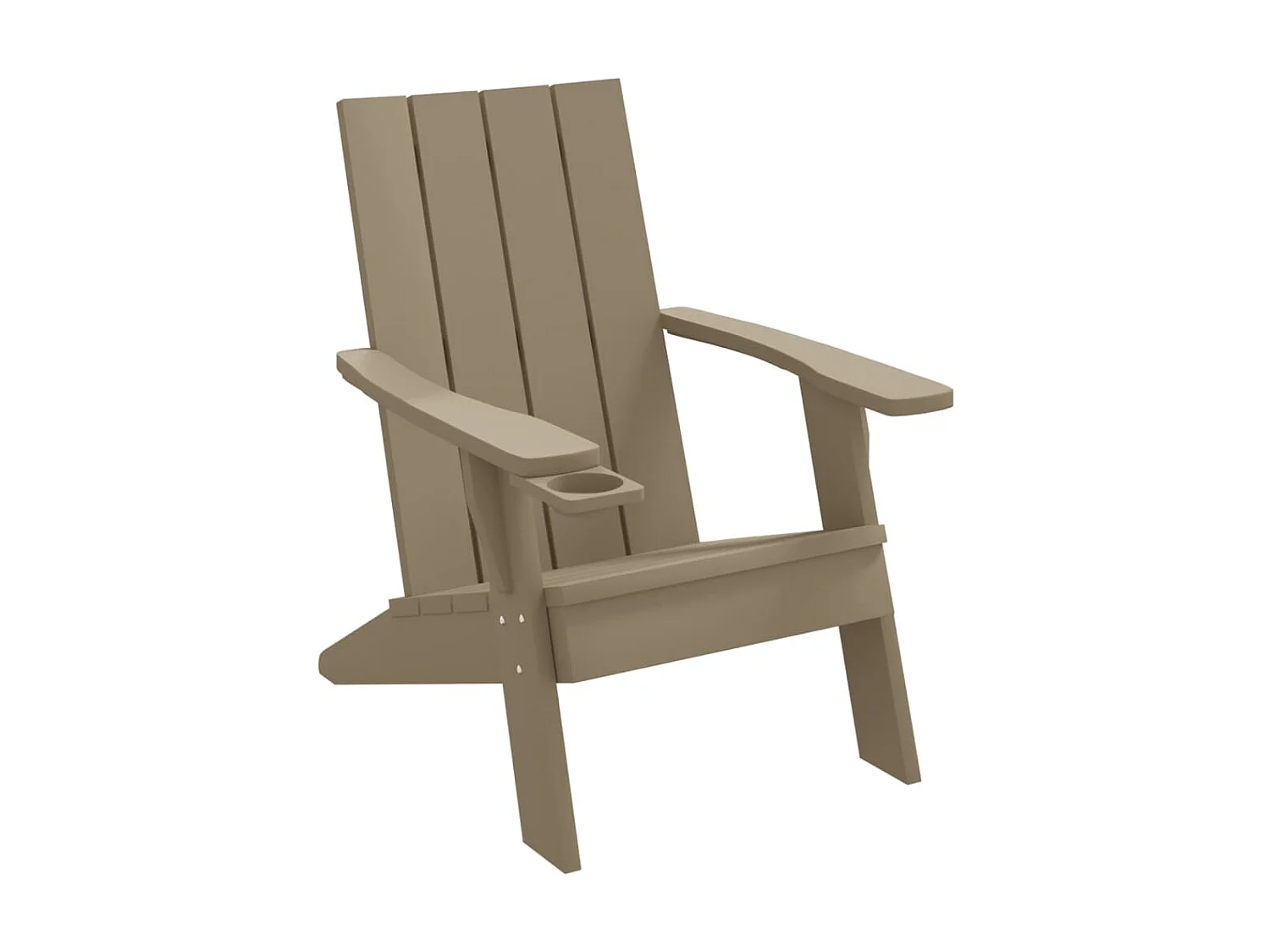 Chaise de jardin Adirondack marron clair 75x88,5x89,5 cm PP SEF64665