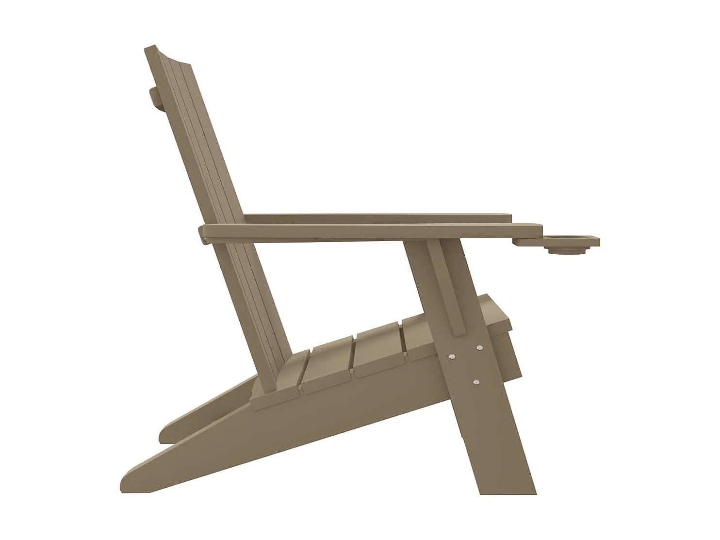 Chaise de jardin Adirondack marron clair 75x88,5x89,5 cm PP SEF64665