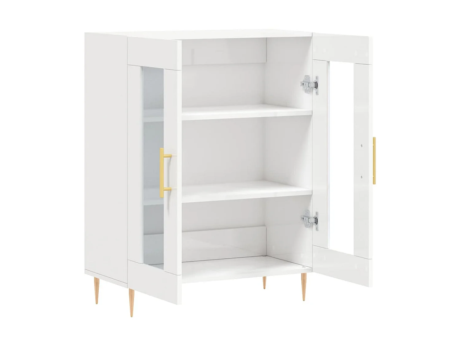 Sideboard Lowboard - Hochglanz-Weiß 69,5x34x90 cm Holzwerkstoff -RM88963