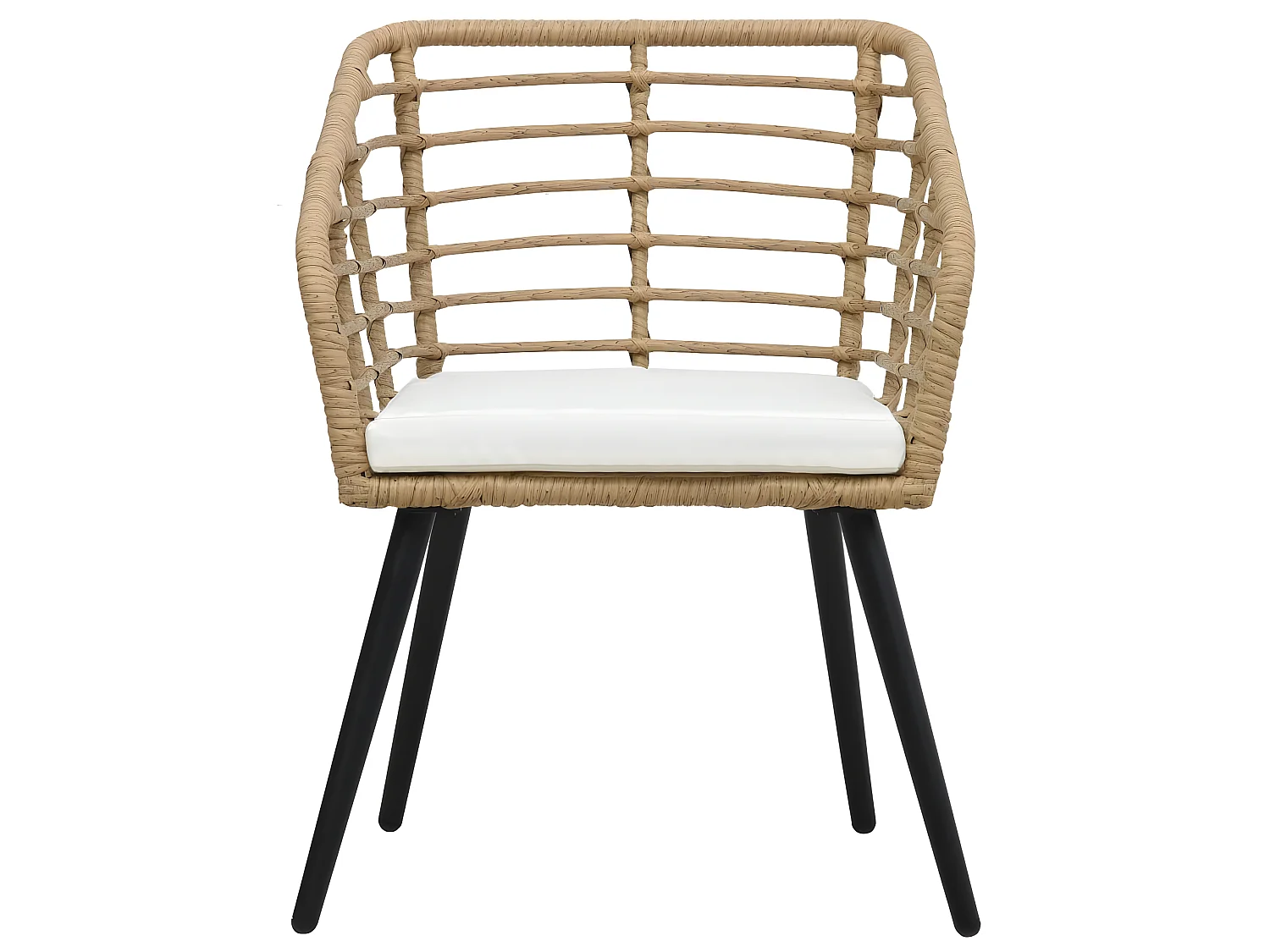 Chaises de jardin 2 pcs avec coussins Résine tressée Chêne SEF21845