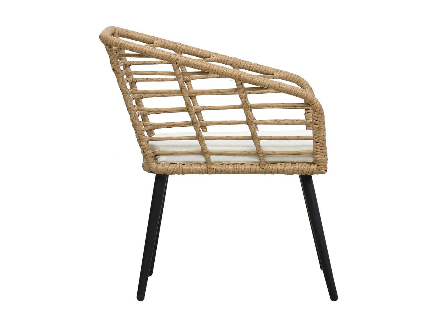 Chaises de jardin 2 pcs avec coussins Résine tressée Chêne SEF21845