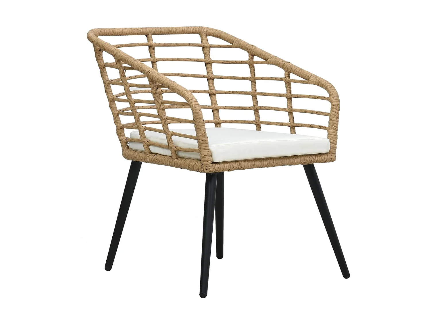 Chaises de jardin 2 pcs avec coussins Résine tressée Chêne SEF21845