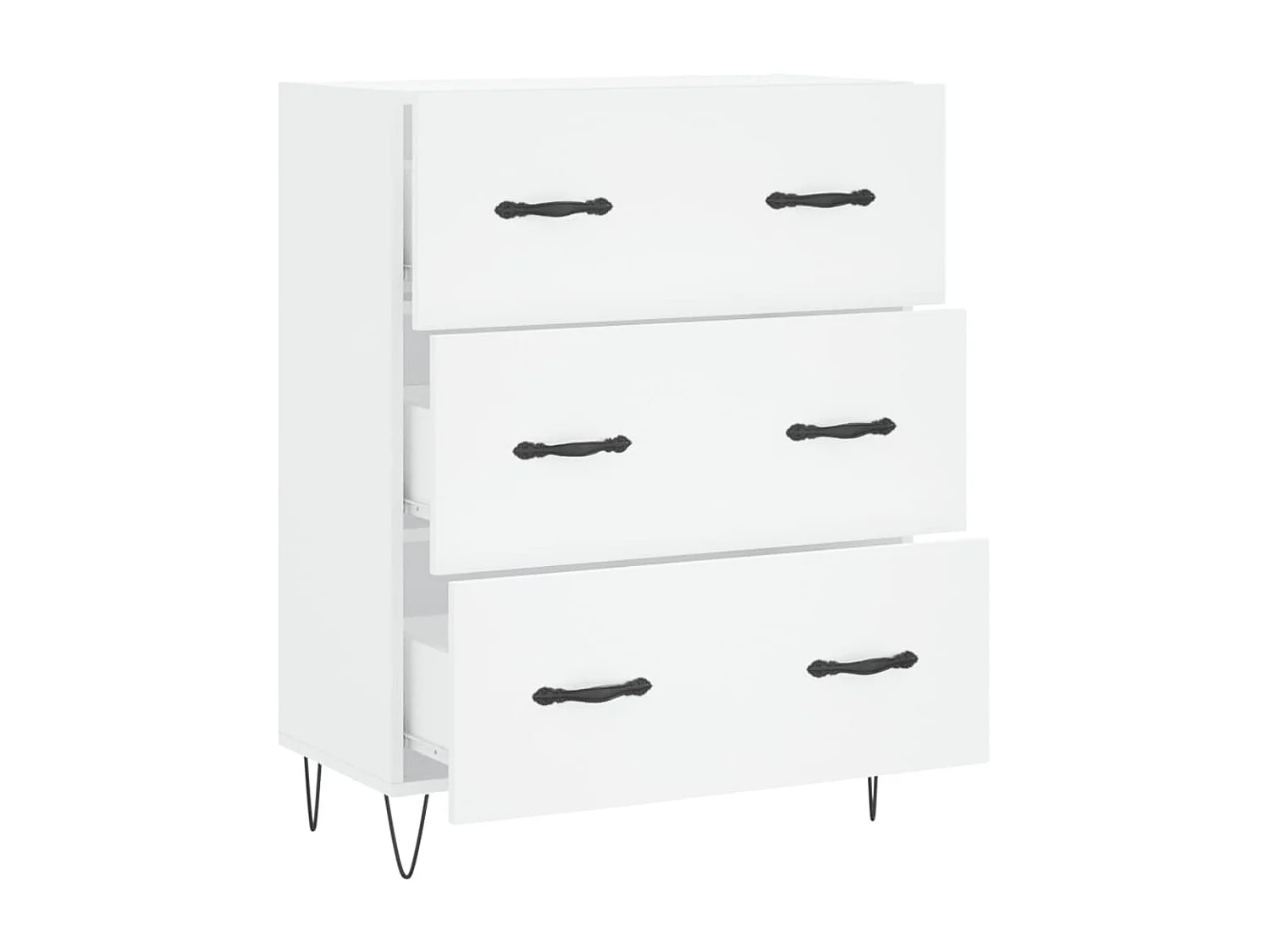 Sideboard Weiß Anrichte 69,5x34x90 cm Holzwerkstoff -RM12955