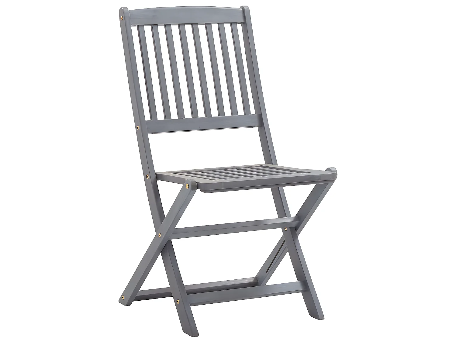 Chaises pliables d'extérieur 2 pcs avec coussins Bois d'acacia SEF62086