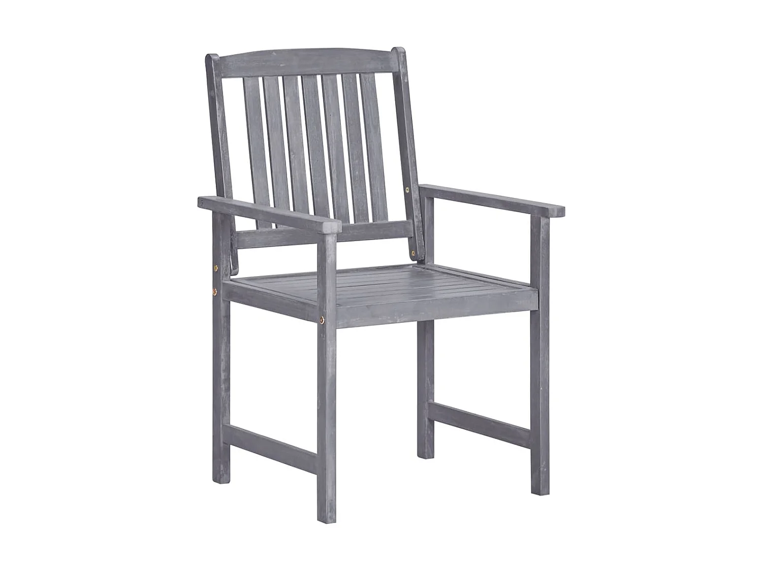 Chaises de jardin 4 pcs Bois massif d'acacia Gris SEF97082