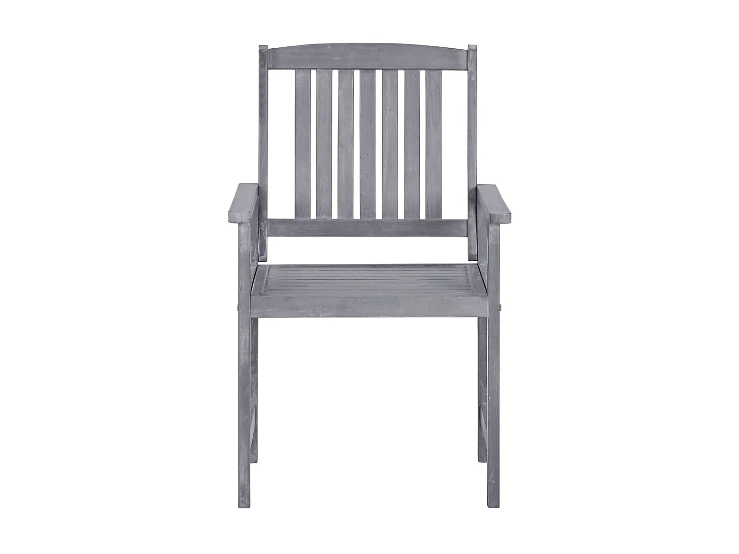 Chaises de jardin 4 pcs Bois massif d'acacia Gris SEF97082
