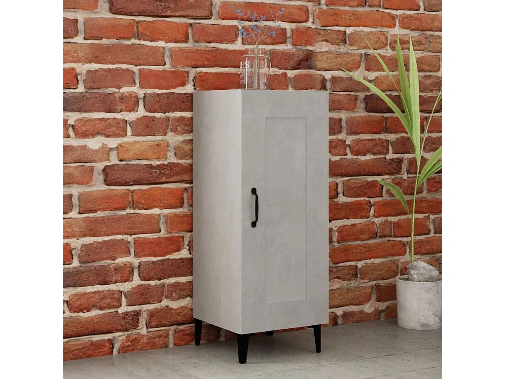 Sideboard Lowboard - Betongrau 34,5x34x90 cm Holzwerkstoff -RM66378