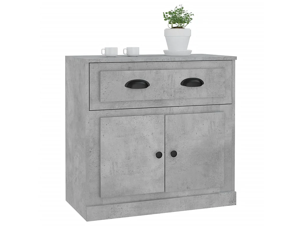 Sideboard Lowboard - Betongrau 70x35,5x67,5 cm Holzwerkstoff -RM38134