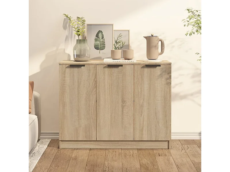 Sideboard Anrichte Sonoma-Eiche 90,5x30x70 cm Holzwerkstoff -RM90860