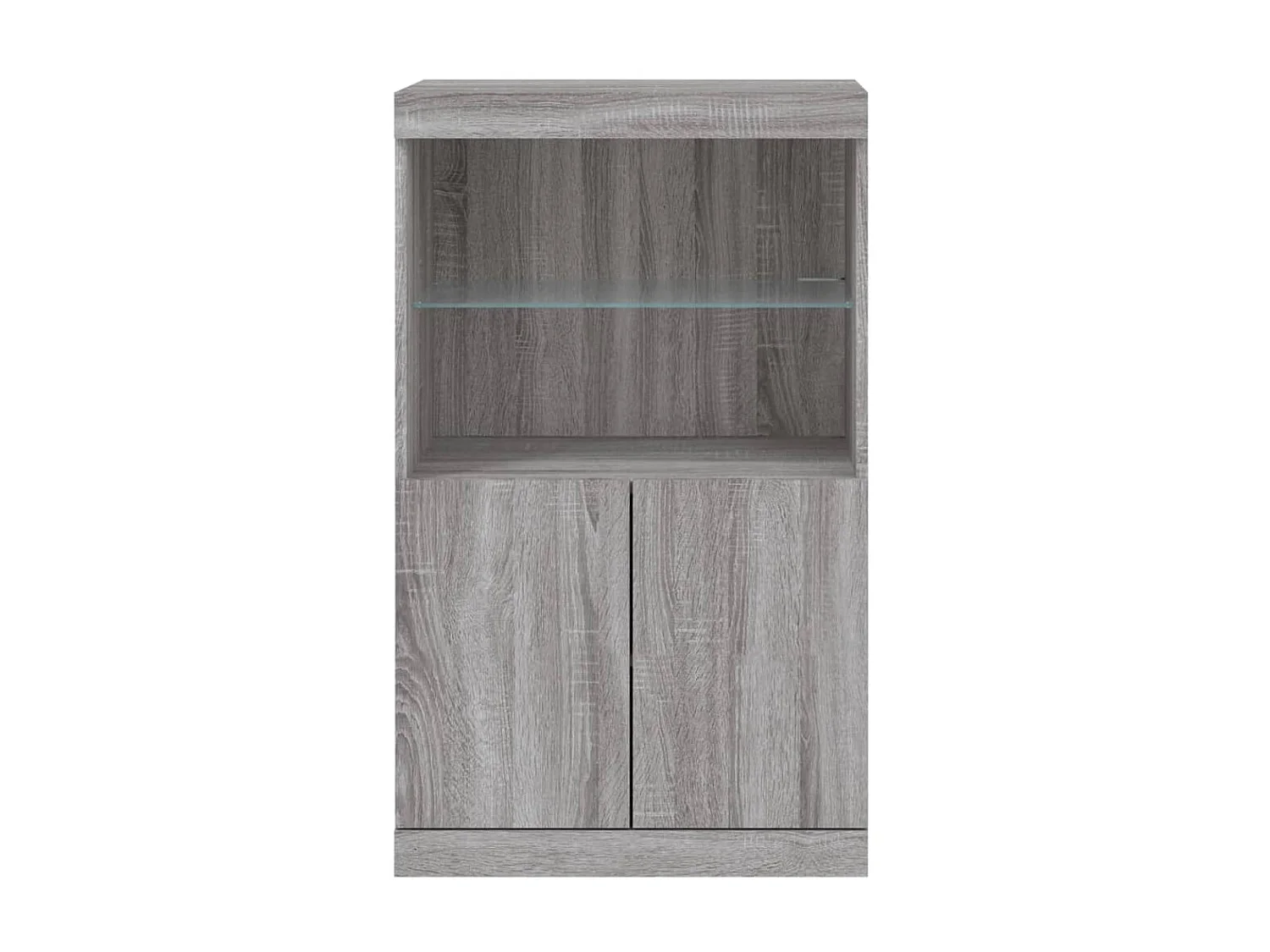 Sideboard Grau Anrichte mit LED-Leuchten Sonoma 60,5x37x100 cm -RM81168