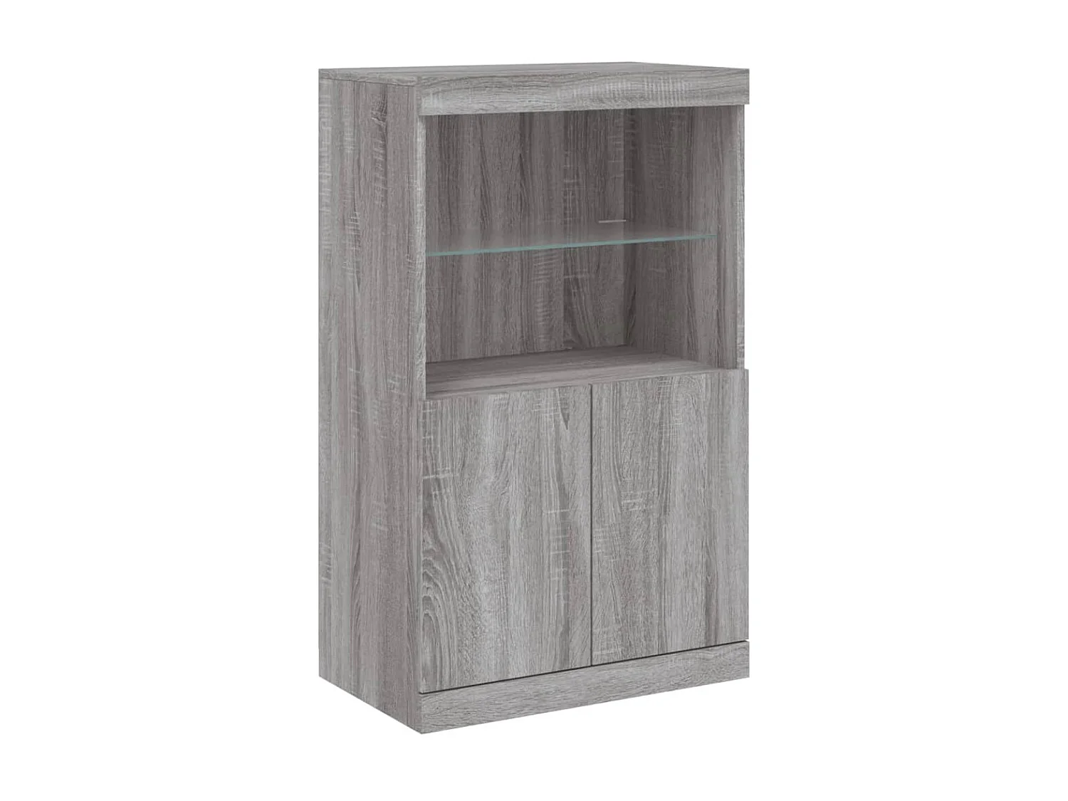 Sideboard Grau Anrichte mit LED-Leuchten Sonoma 60,5x37x100 cm -RM81168