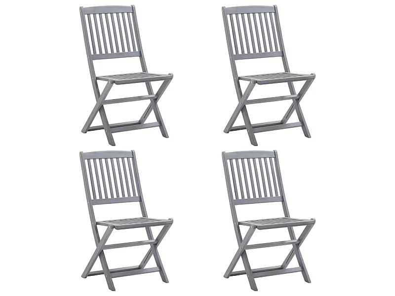 Klappbare Gartenstühle 4 Stk.| Outdoor-Stuhl Massivholz Akazie -gkd405810