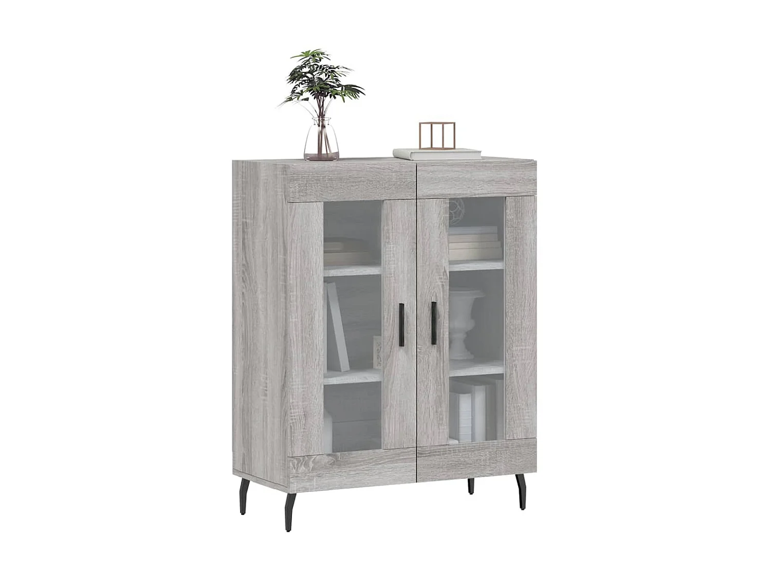 Sideboard Grau Sonoma - Lowboard 69,5x34x90 cm Holzwerkstoff -RM40306