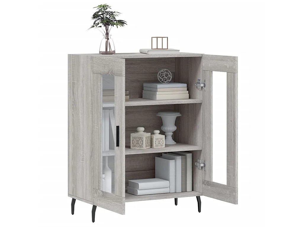 Sideboard Grau Sonoma - Lowboard 69,5x34x90 cm Holzwerkstoff -RM40306