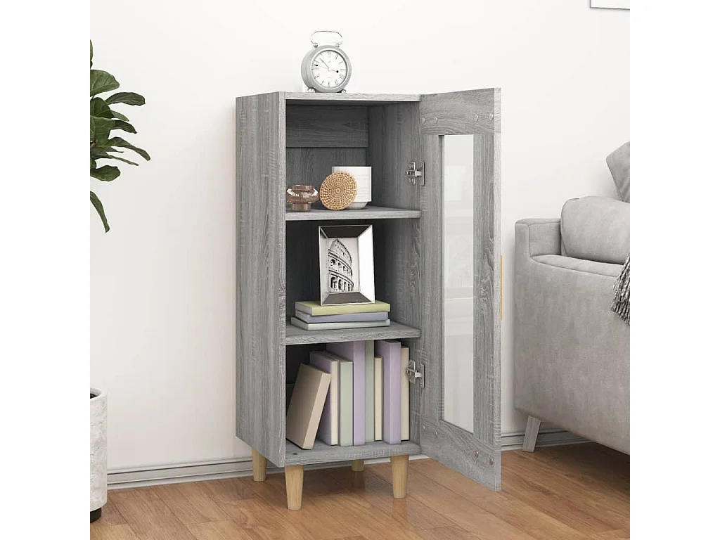 Sideboard Grau Sonoma - Lowboard 34,5x34x90 cm Holzwerkstoff -RM16278