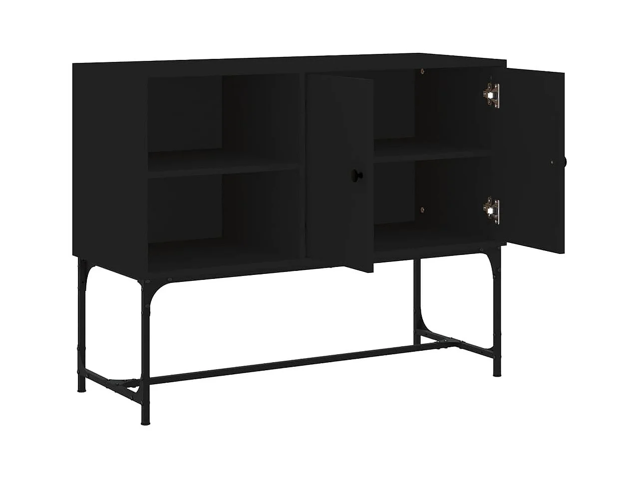 Sideboard Schwarz Anrichte 100x40x79,5 cm Holzwerkstoff -RM13391