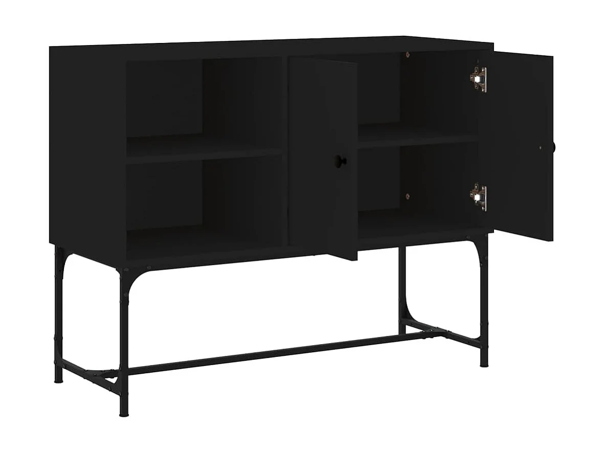 Sideboard Schwarz Anrichte 100x40x79,5 cm Holzwerkstoff -RM13391