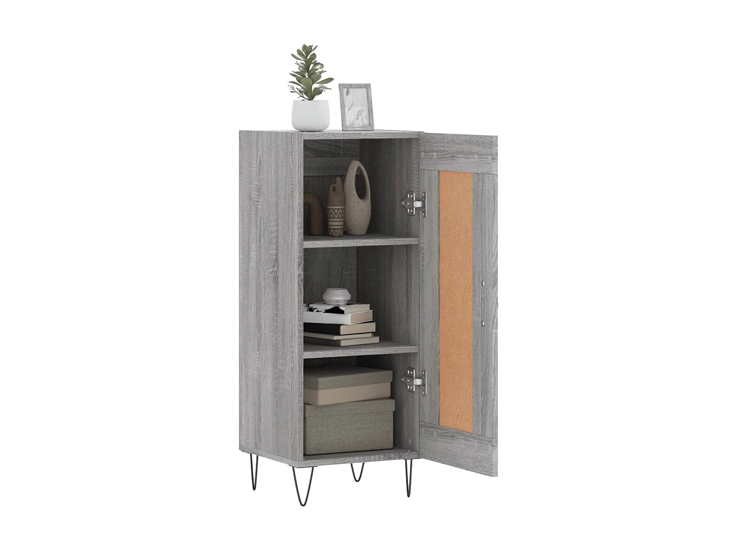 Sideboard Grau Sonoma - Lowboard 34,5x34x90 cm Holzwerkstoff -RM78506