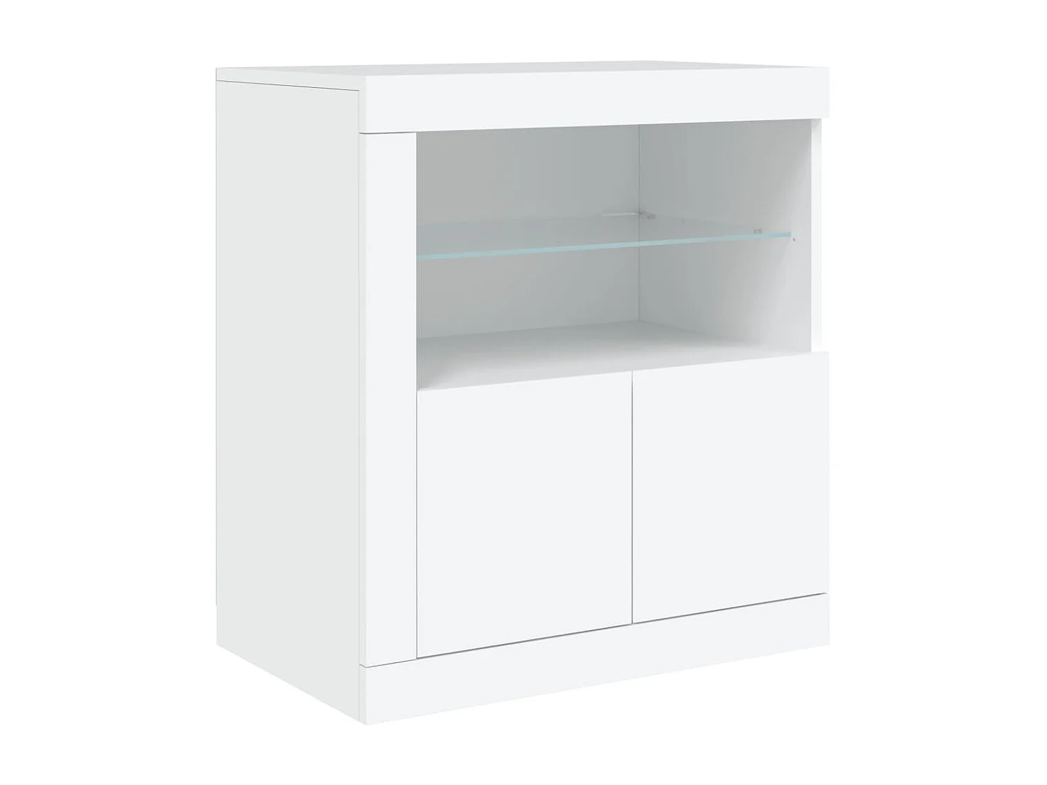 Sideboard Anrichte mit LED-Beleuchtung Weiß 60,5x37x67 cm -RM42153