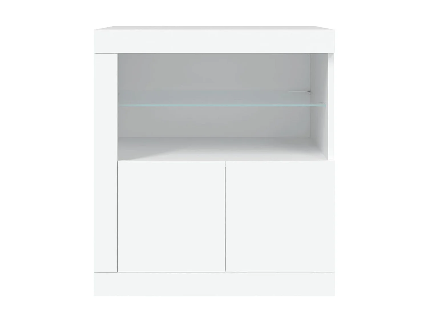 Sideboard Anrichte mit LED-Beleuchtung Weiß 60,5x37x67 cm -RM42153