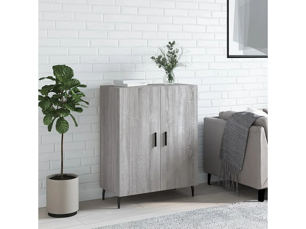 Sideboard Grau Sonoma - Lowboard 69,5x34x90 cm Holzwerkstoff -RM32371