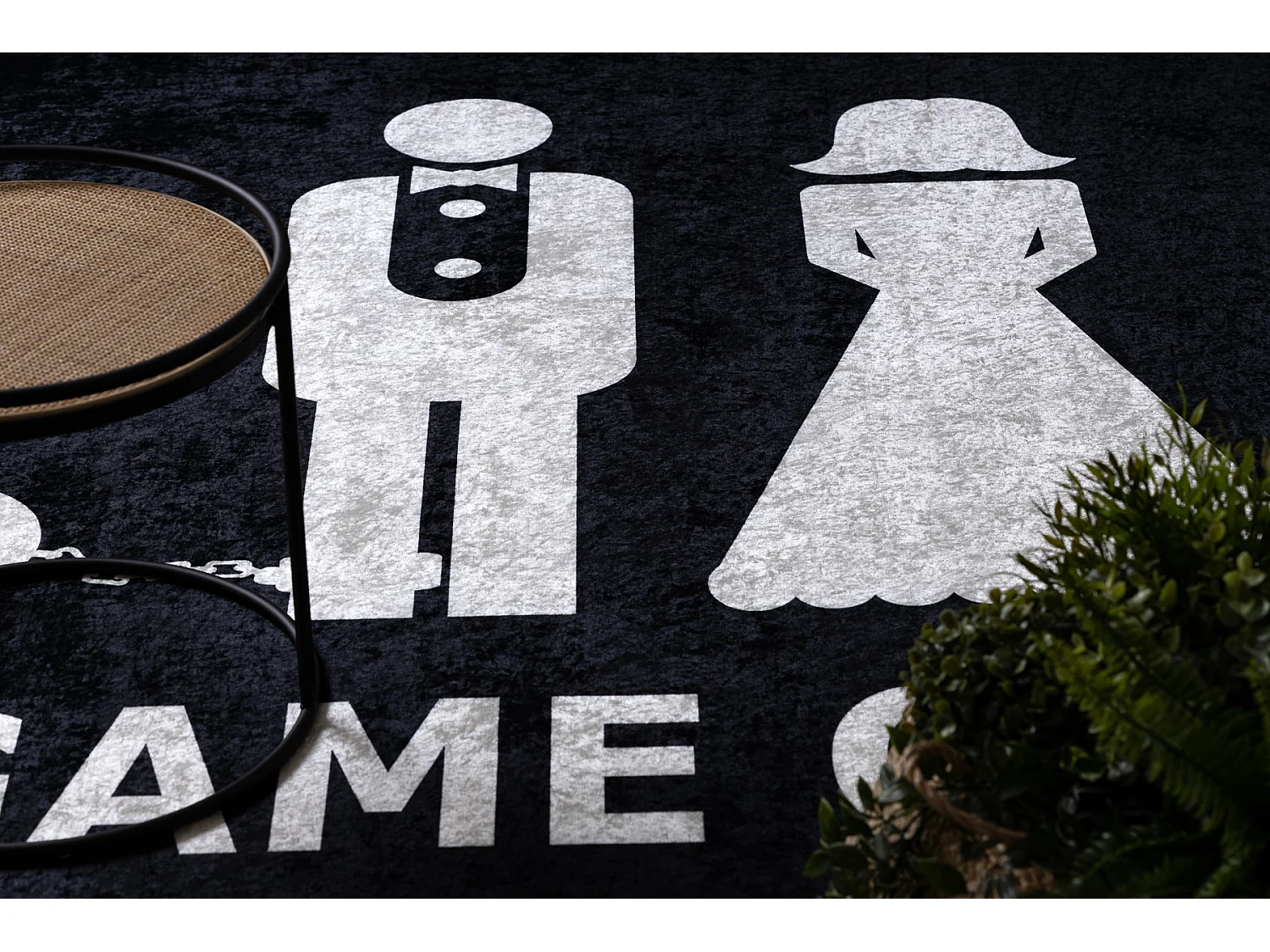 Tapis lavable BAMBINO 2104 'Game over' mariage, enterrement de vie de  160x220 cm