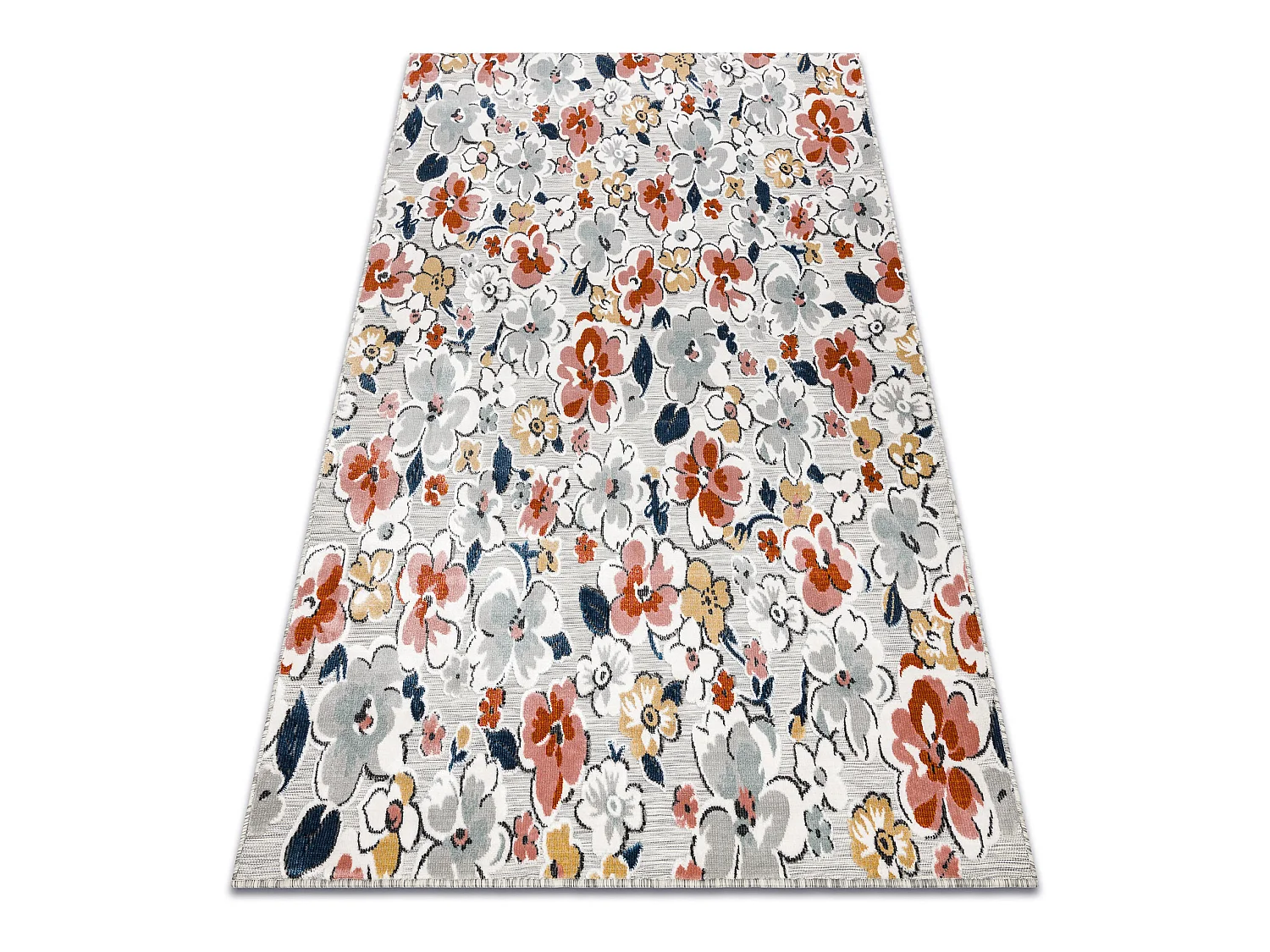 Tapis Structurel BOTANIC 65239 fleurs, tissé à plat sur balcon, terr 117x170 cm