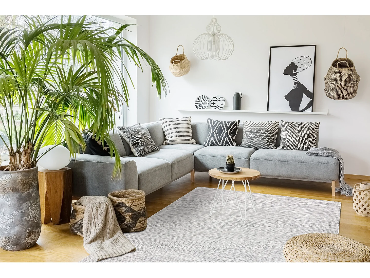 Sisal tapijt SISAL platgeweven PATIO 2778 grijskleuring 78x150 cm