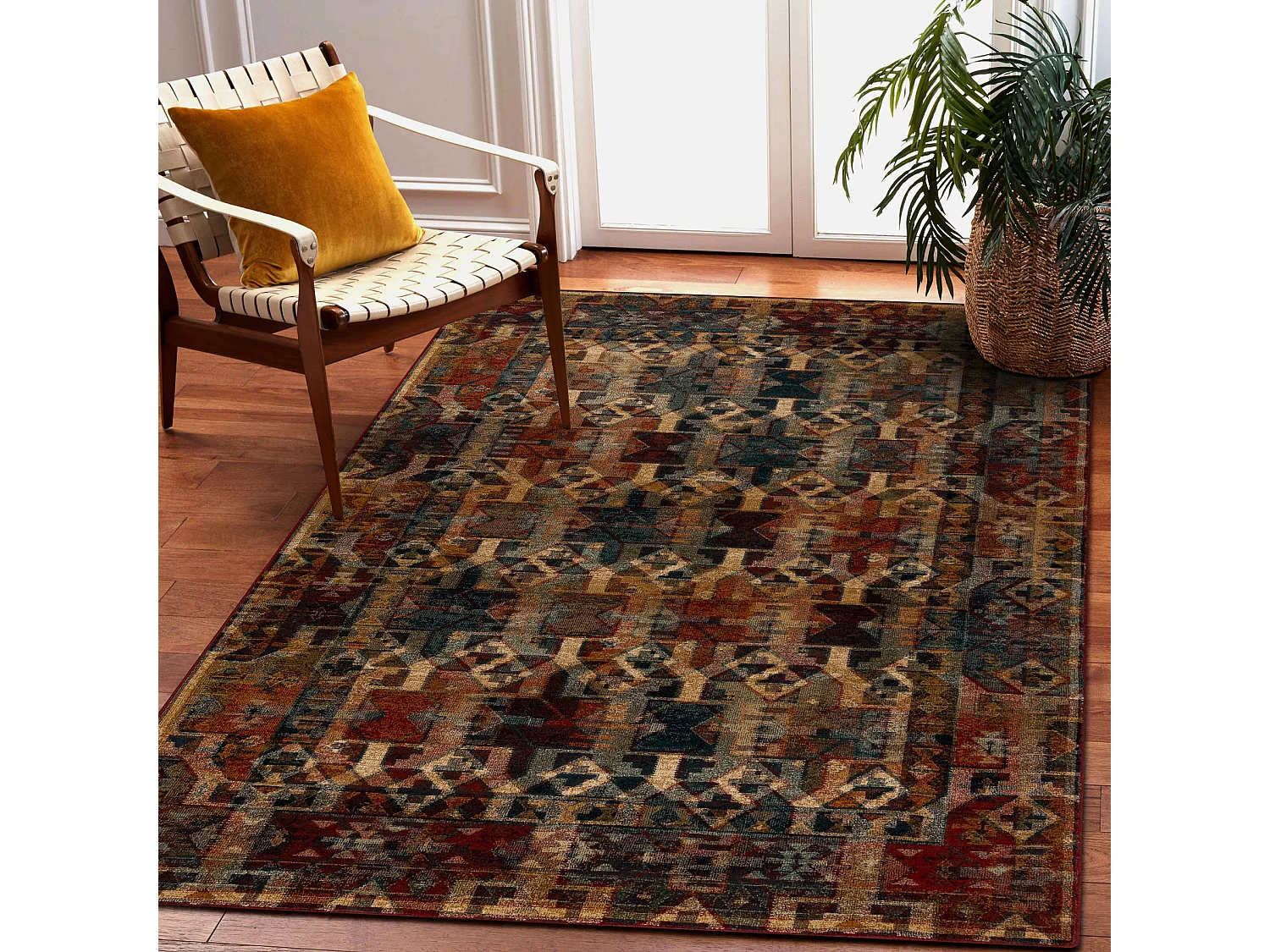 Wollteppich OMEGA HIMBA hell rubin 170x235 cm