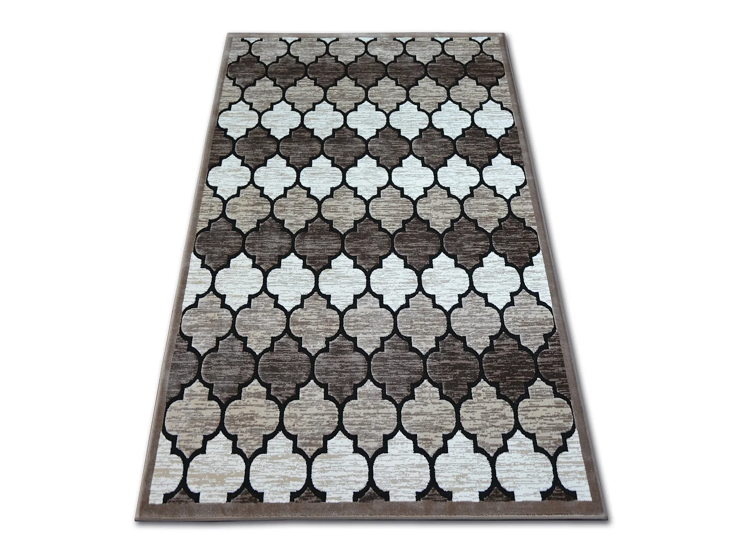 Tapijt ACRYL YAZZ 3766 donkerbeige /Salmon klaver marokkaanse Trellis 160x220 cm