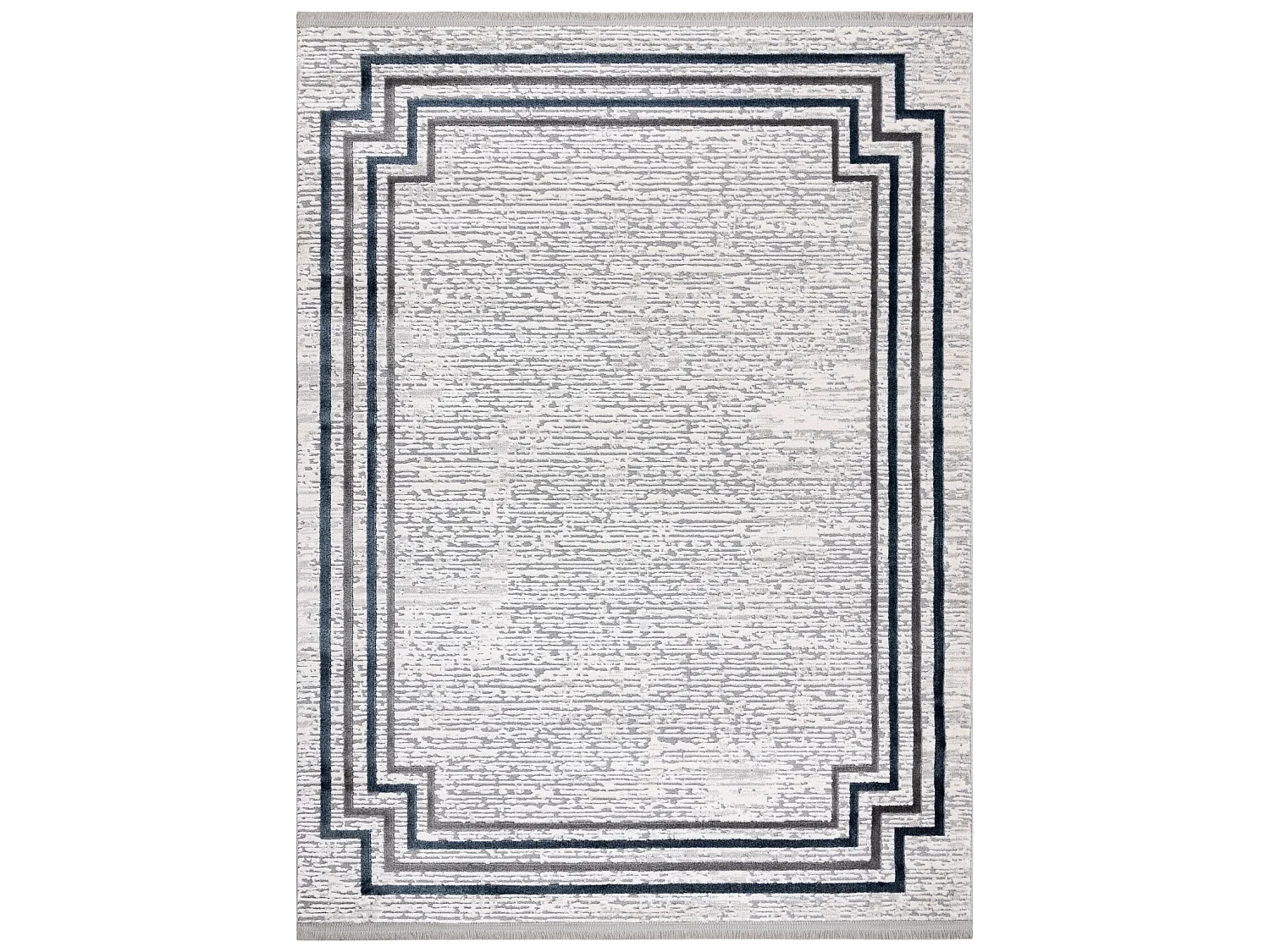 Tapijt modern TULS 51242 frame ivoorkleur / blauw 180x270 cm