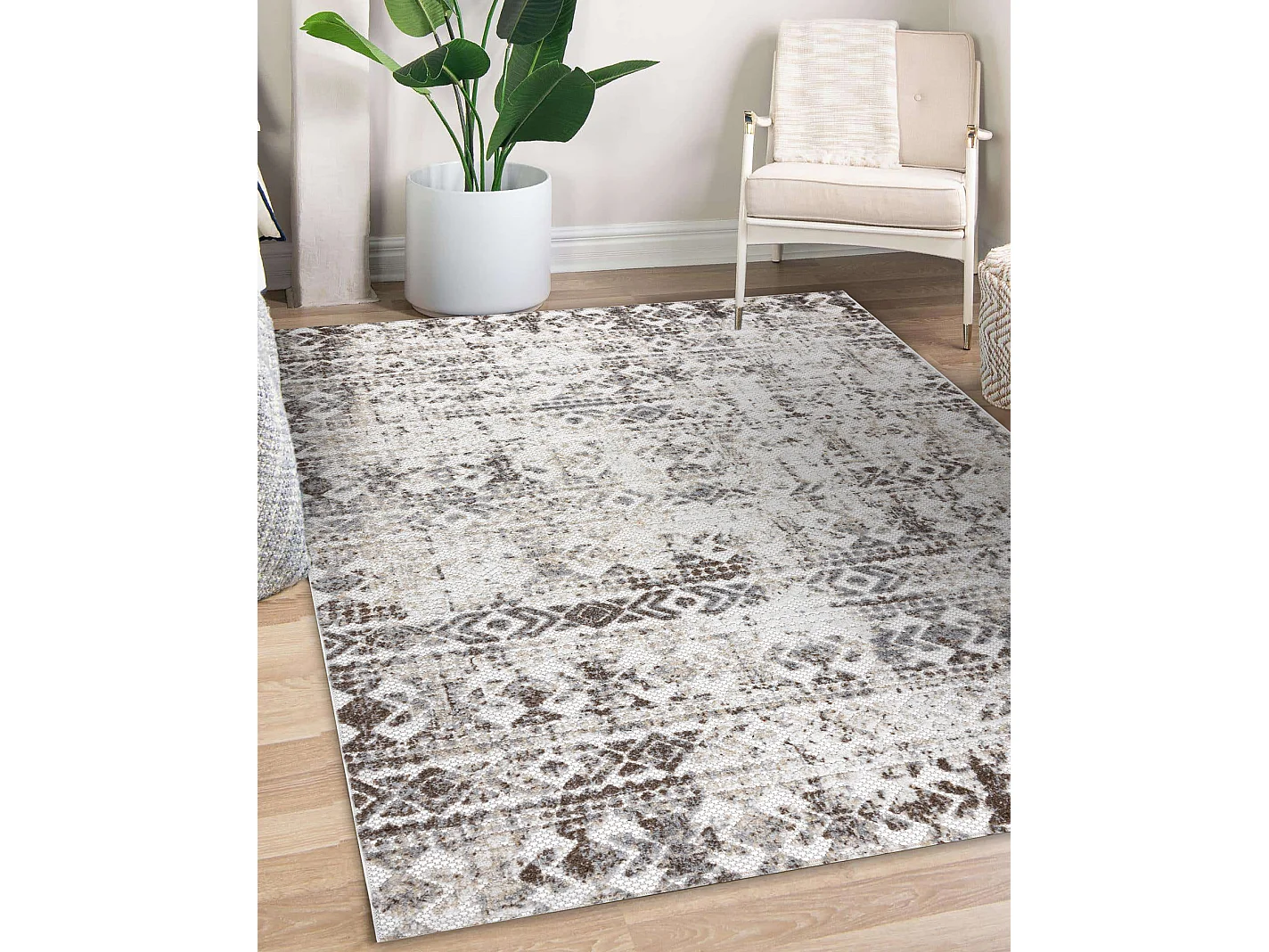 Tapijt Structureel SOLE D3732 Azteeks, diamanten Plat geweven, twee po 180x270 cm