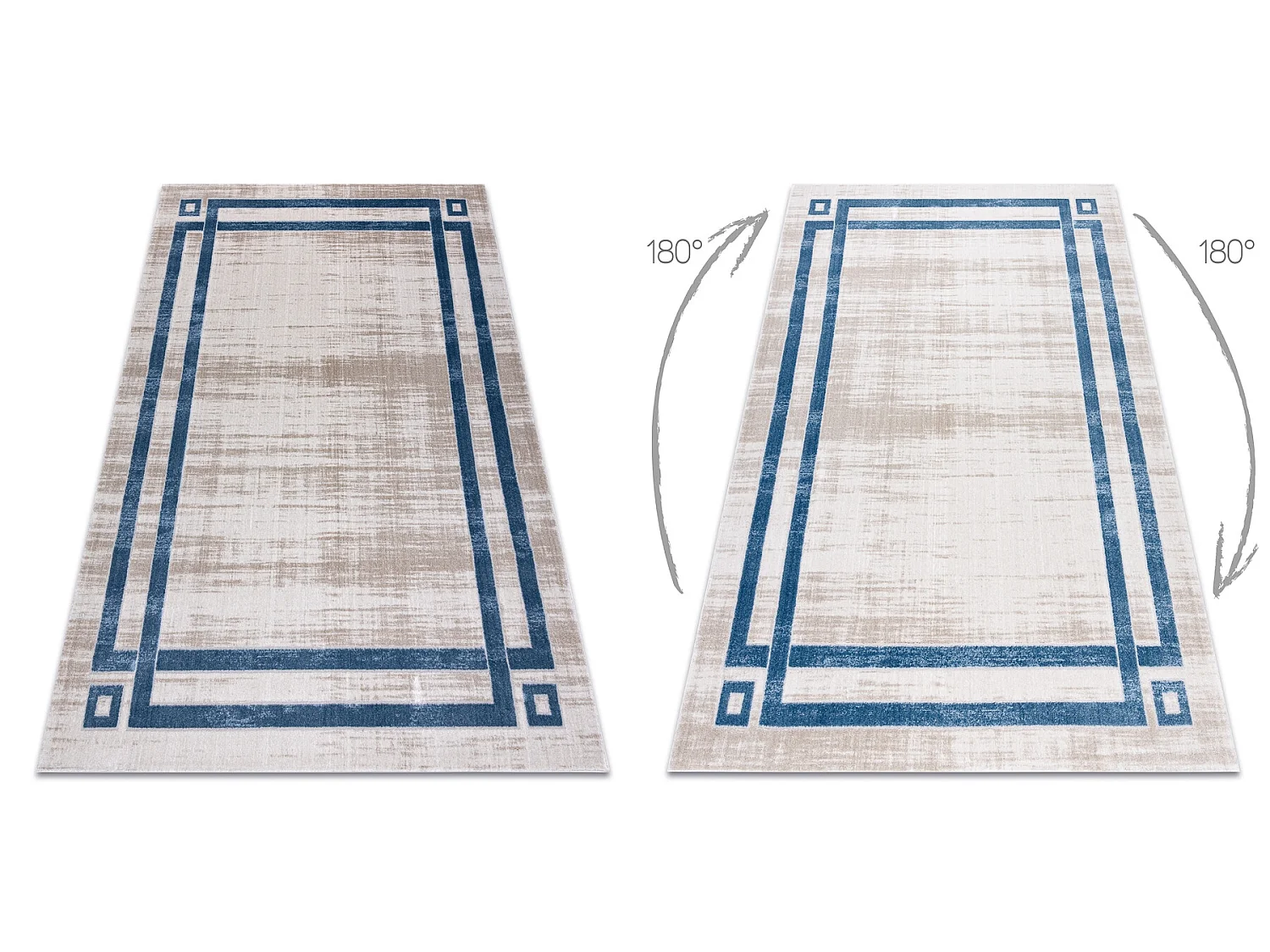 Tapijt NOBLE modern 1539 68 Kader vintage gewreven - Structureel, twee 160x220 cm