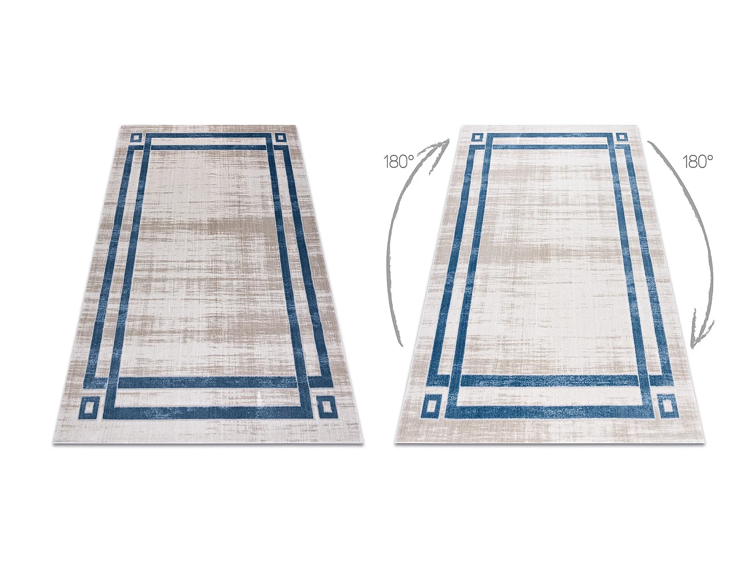 Tapis NOBLE moderne 1539 68 Cadre vintage - Structural deux niveaux de 160x220 cm