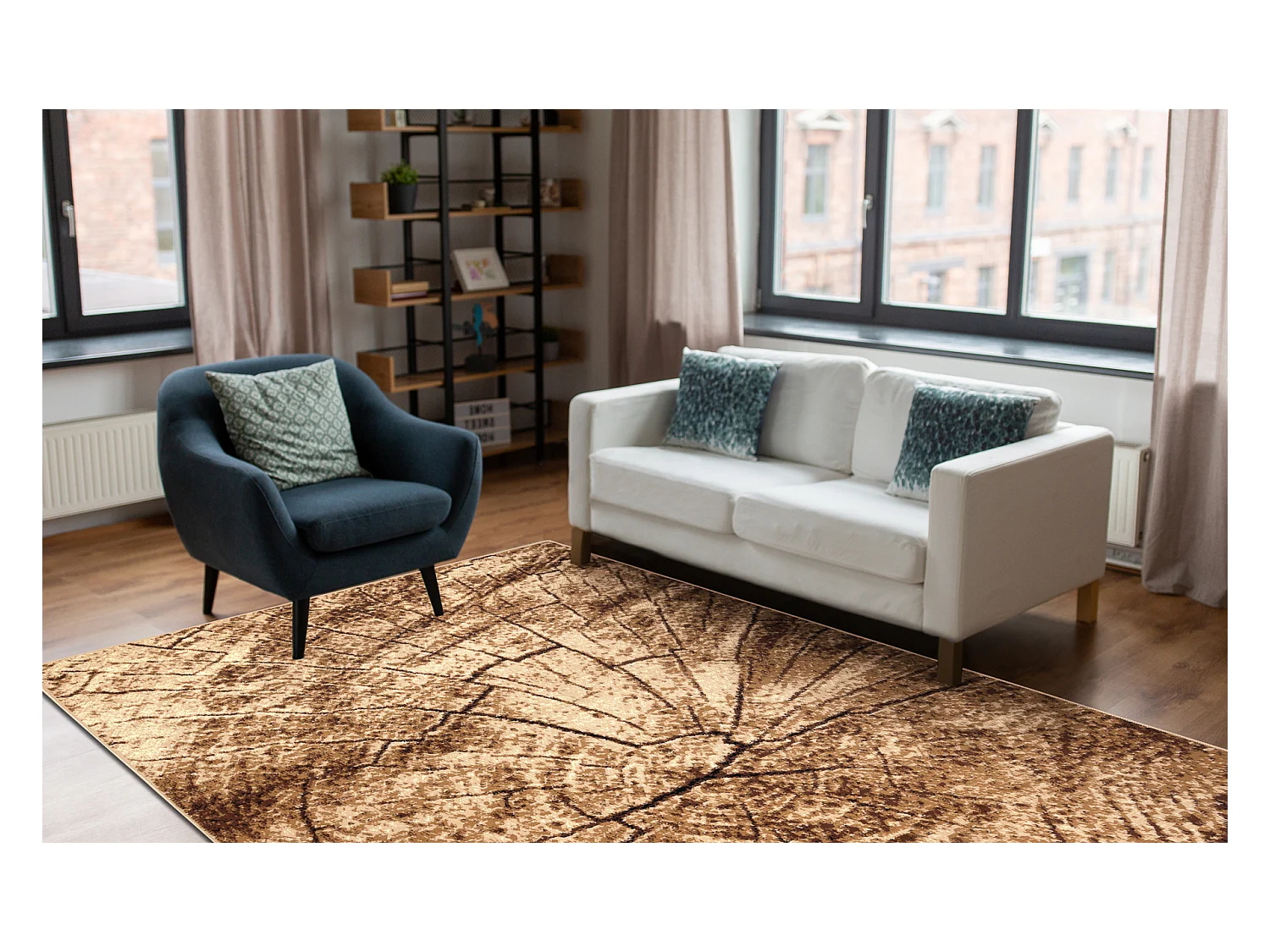 BCF Rug Morad PIEŃ Arbre Bois - beige 160x220 cm